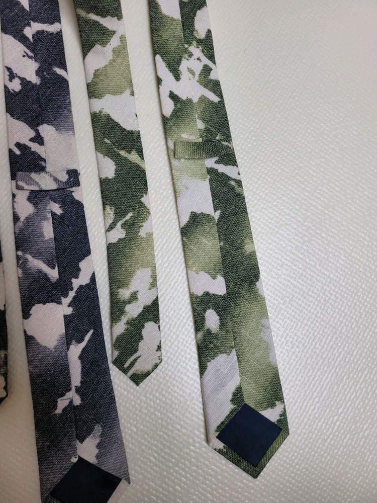 넥타이 3종 (까모패턴 퍼플, 그레이, 그린) 이미지