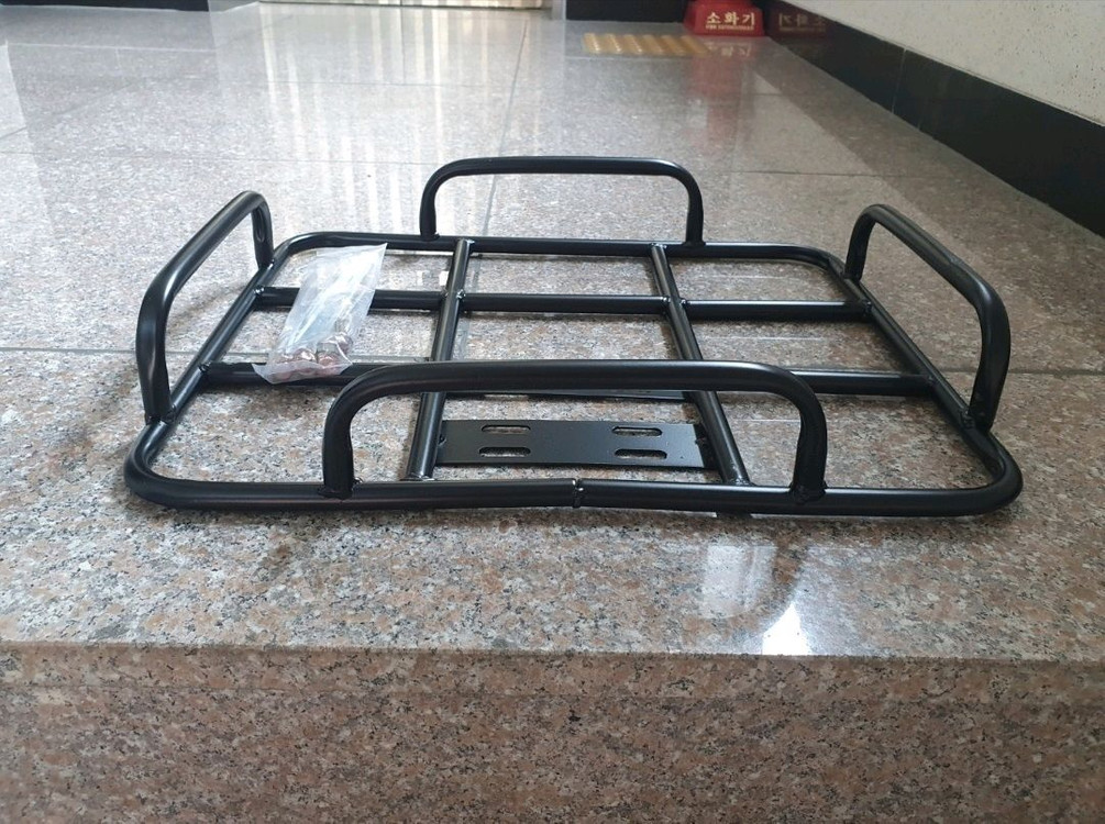 미사용 대형 브라켓 오토바이 자전거 짐받이 가방거치대 전기자전거 스틸망 바이크 선반 팝니다 이미지