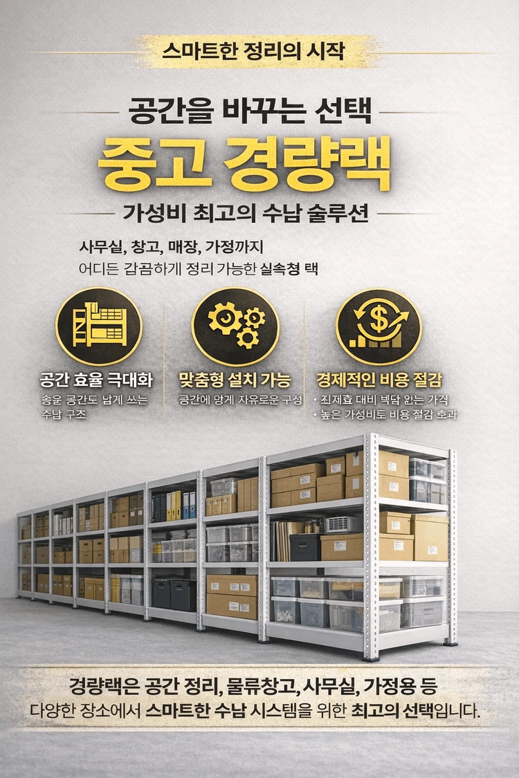 중고 경량랙, 중량랙, 철제선반 저렴하게 판매합니다. 이미지