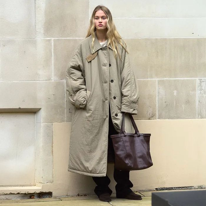 파사드패턴 오버핏 발마칸 패디드 코트_mocha 모카컬러 스몰 이미지