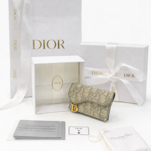 급처) 정품 디올 오블리크 새들 카드지갑 풀박스 이미지