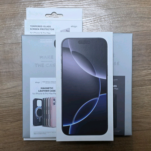 미개봉 자급제 아이폰 16 프로 맥스 블랙 1TB + 필름&케이스 판매 이미지