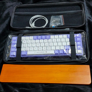 AJAZZ AK680 퍼플화이트 기계식 키보드 +제닉스 손목받침대+키보드 케이스 (+시나모롤 키캡 체결 가능) 이미지
