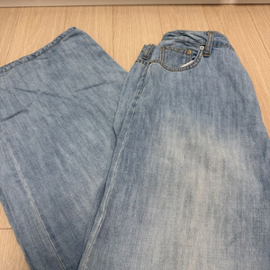 마리마켓 썸머데님 팬츠 연청 요정 라지 1회착 이미지