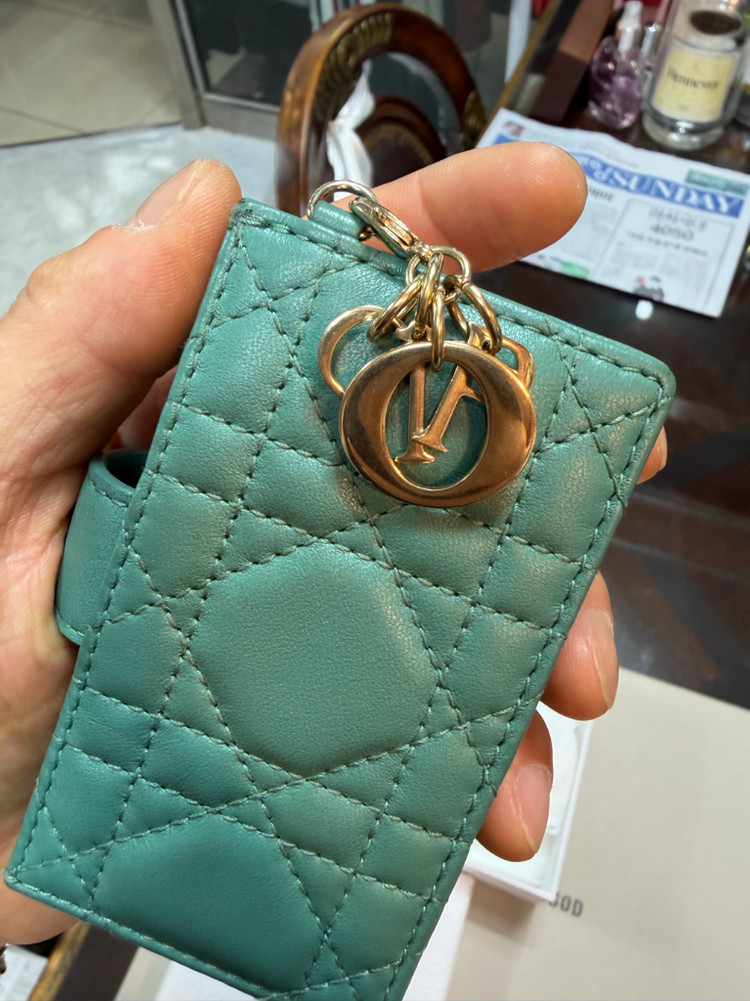 디올 정품 아코디언카드지갑 민트색상 백화점 구매 싸게팝니다.!! 이미지