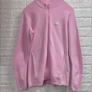 아디다스 골프니트집업XS (정가 198,000원) 골프웨어 골프상의 핑크집업 이미지