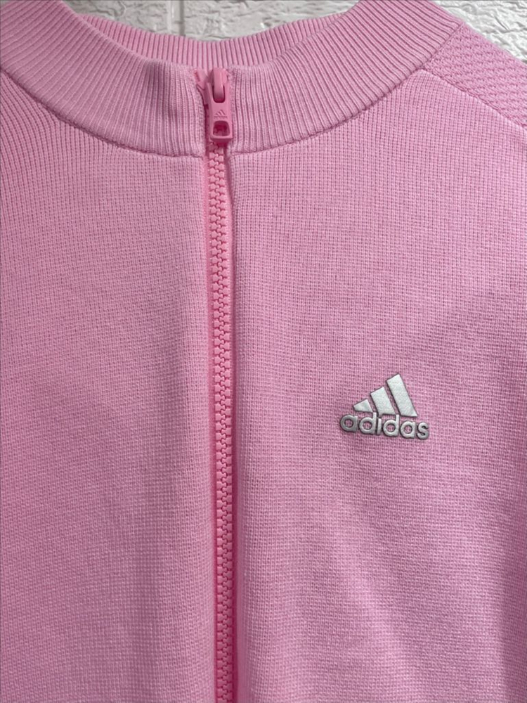 아디다스 골프니트집업XS (정가 198,000원) 골프웨어 골프상의 핑크집업 이미지