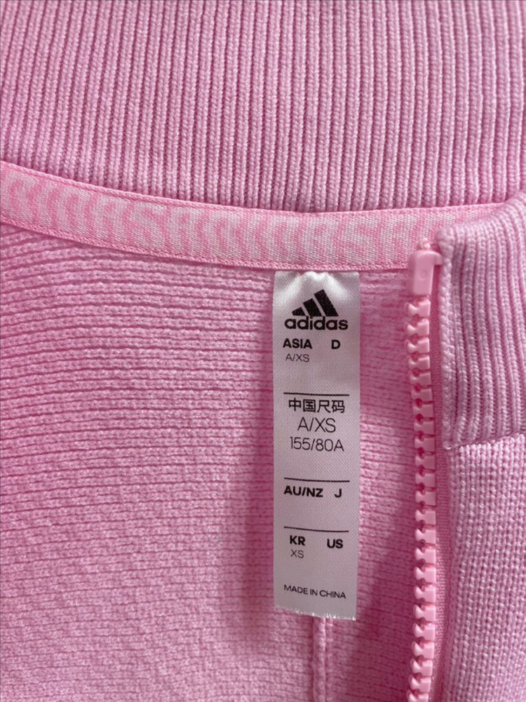 아디다스 골프니트집업XS (정가 198,000원) 골프웨어 골프상의 핑크집업 이미지