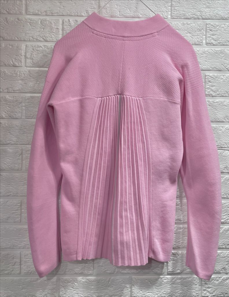 아디다스 골프니트집업XS (정가 198,000원) 골프웨어 골프상의 핑크집업 이미지