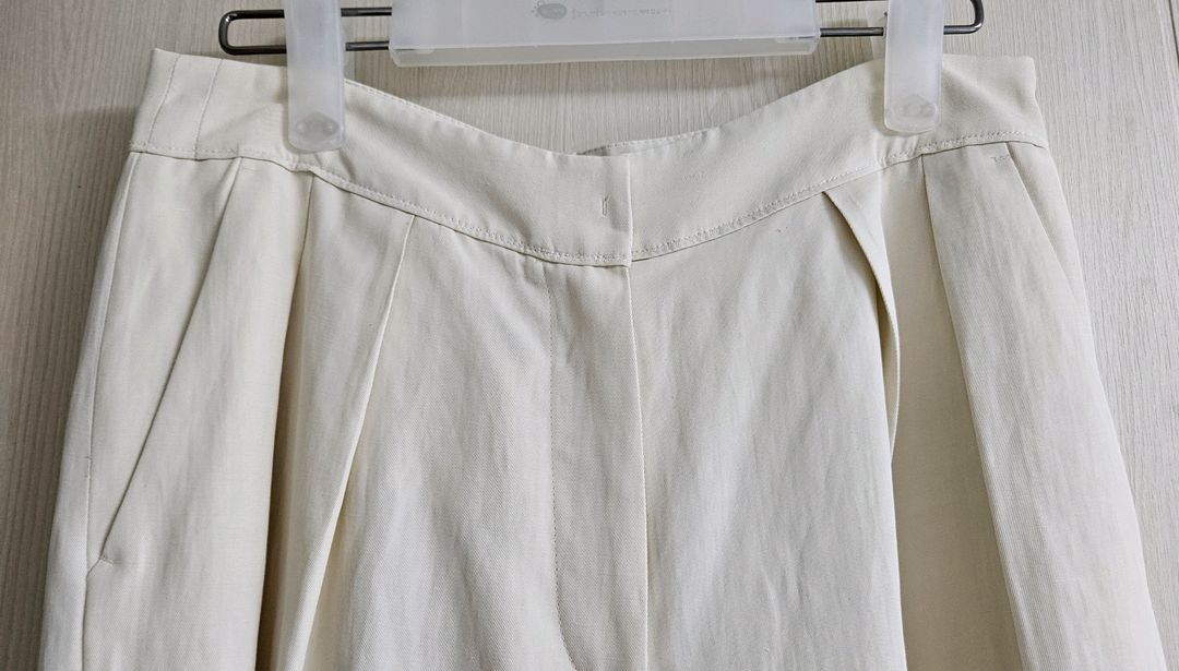 타임 린넨 블렌드 투턱 팬츠 크림 66 TM2C3WPCS41W 이미지