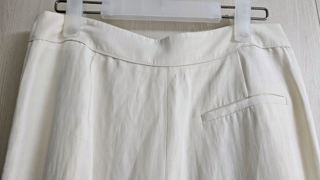 타임 린넨 블렌드 투턱 팬츠 크림 66 TM2C3WPCS41W 이미지