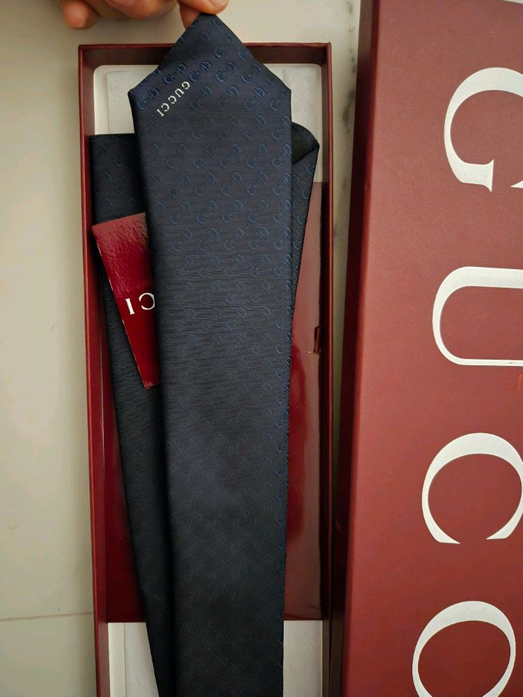 구찌 실크 정품 넥타이 이미지