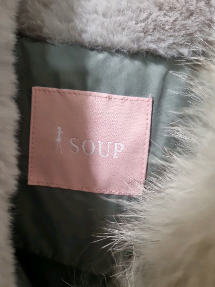 SOUP 폭스퍼 벨티드 패딩 새상품 이미지