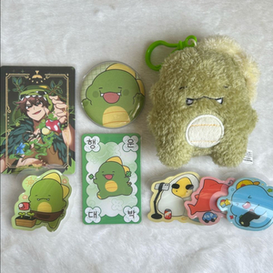 픽셀리 공룡 캔뱃지, 인형키링 등등 굿즈 일괄판매 합니다! 이미지