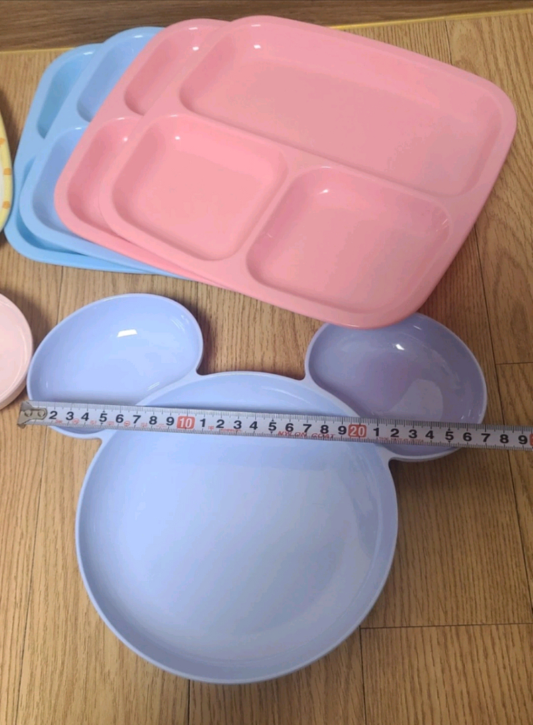 디즈니 유아 아기 나눔 식판 식기 7개 일괄 이미지