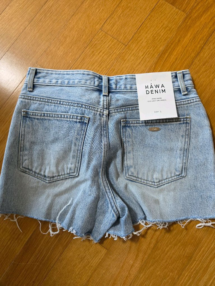 하와 데님 연청반바지L 이미지