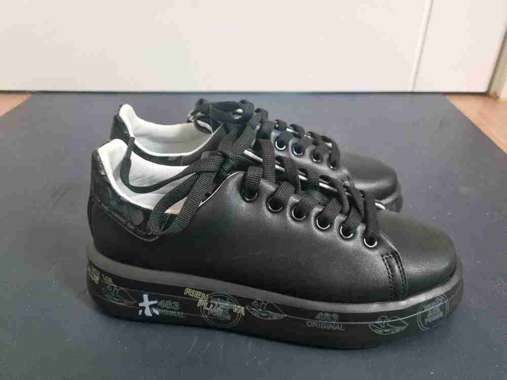 새것 프리미아타 블랙 키높이 가죽 운동화 스니커즈 36 230 premiata 이미지