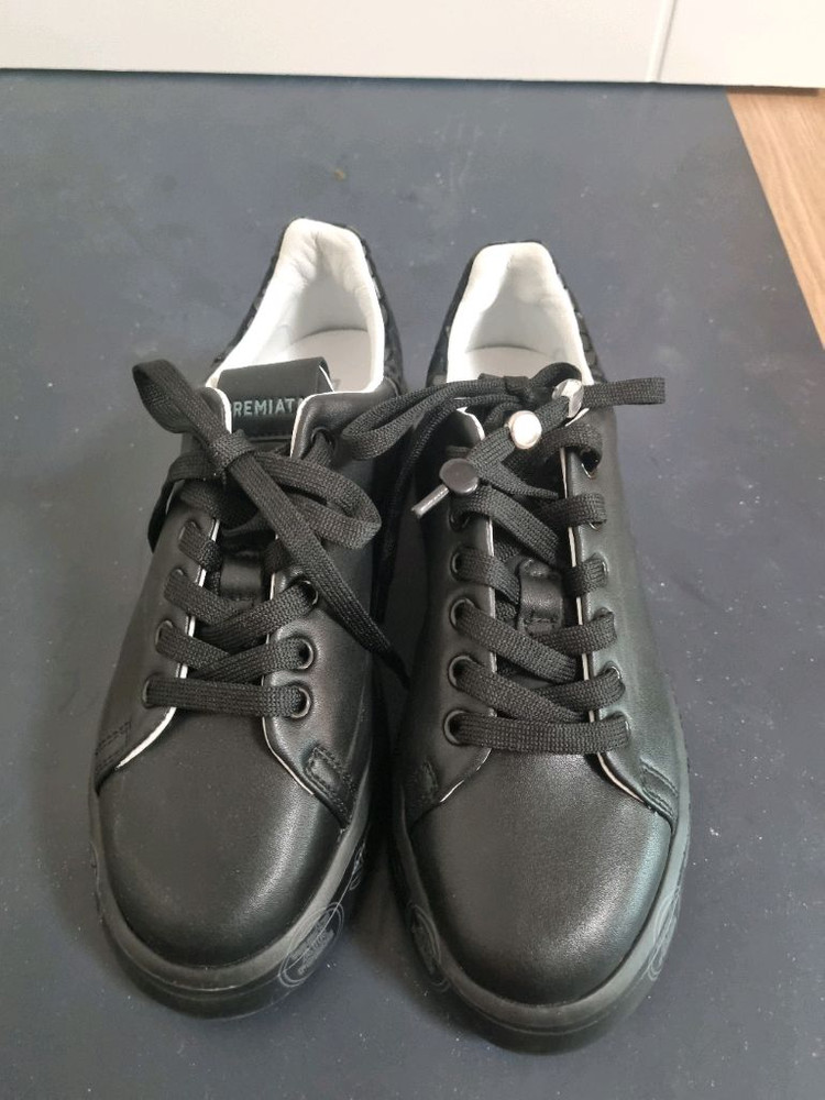 새것 프리미아타 블랙 키높이 가죽 운동화 스니커즈 36 230 premiata 이미지
