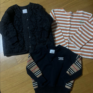 남아옷 100 110사이즈 남아옷 일괄옷 버버리 키즈 맨투맨, 베네베네 메르씨유 스트라이프 티셔츠 박스옷 이미지