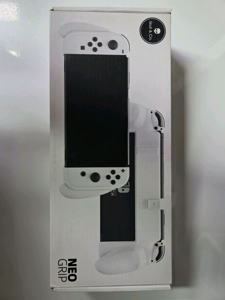 닌텐도 스위치 OLED 화이트 독세트+스컬앤코 그립+케이스 풀구성 이미지