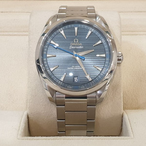 오메가 아쿠아테라 청판 하늘색초침 220.10.41.21.03.002 이미지