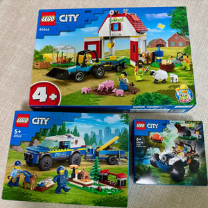 레고 시티 3종 농장/경찰차/ATV 60346,60369,60424 이미지