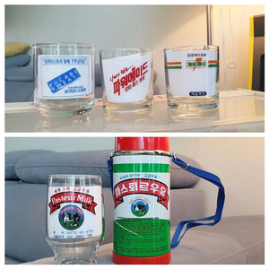 빈티지 유리컵 맥주컵 레트로컵 레트로 소품 옛날컵 옛날 소주잔 판매합니다. 88올림픽 컵 이미지