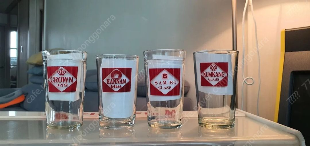 빈티지 유리컵 맥주컵 레트로컵 레트로 소품 옛날컵 옛날 소주잔 판매합니다. 88올림픽 컵 이미지
