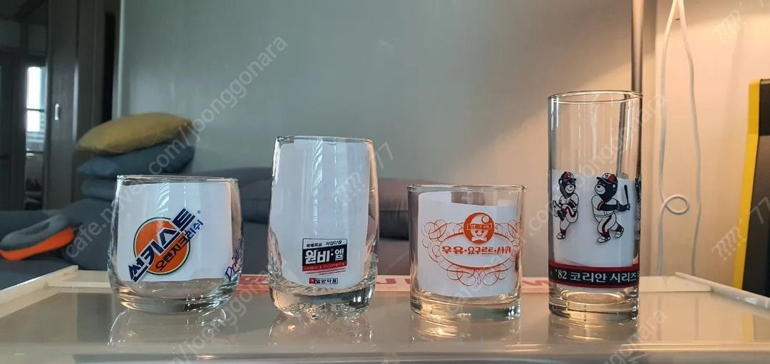 빈티지 유리컵 맥주컵 레트로컵 레트로 소품 옛날컵 옛날 소주잔 판매합니다. 88올림픽 컵 이미지