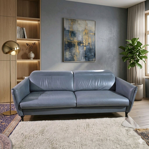 까사미아 노블 이태리 천연가죽 3인 소파쇼파(헤드레스트기능) 이미지