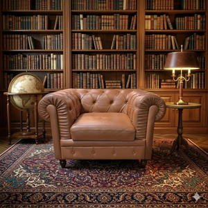 수입 체스터필드 이태리 전체 천연가죽 1인 소파쇼파 서울경기무료배송 이미지