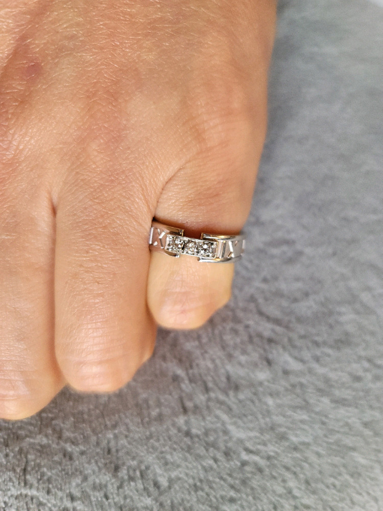 (가격내림)티파니 다이아 화이트골드 반지 이미지