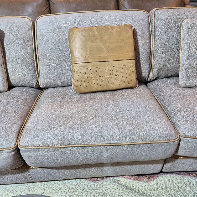 하이엔드 이태리 감마 최고급 누벅 전체 천연가죽 4인 소파쇼파 이미지