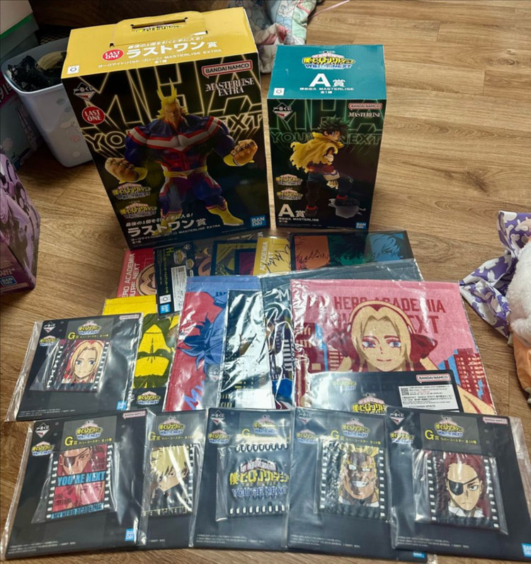 제일복권 히로아카 라스트원 올마이트 미도리야 바쿠고 나히아 다크마이트 러브라바 굿즈 이미지