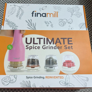 파이나밀그라인더 2세대 전동 그라인더 핑크 (4P세트), 테콘 프리미엄 채칼, 핸드 블랜더, 칼로피그 저당밥솥 이미지