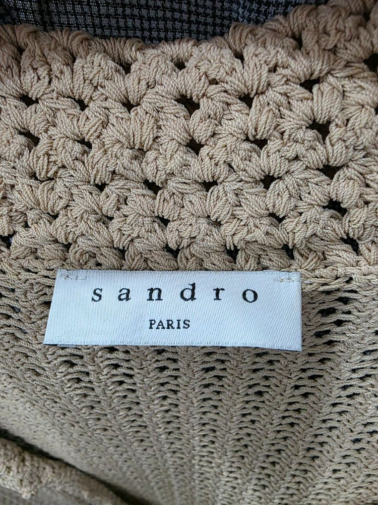 산드로 여성 니트 반팔 레이온 가디건 이미지