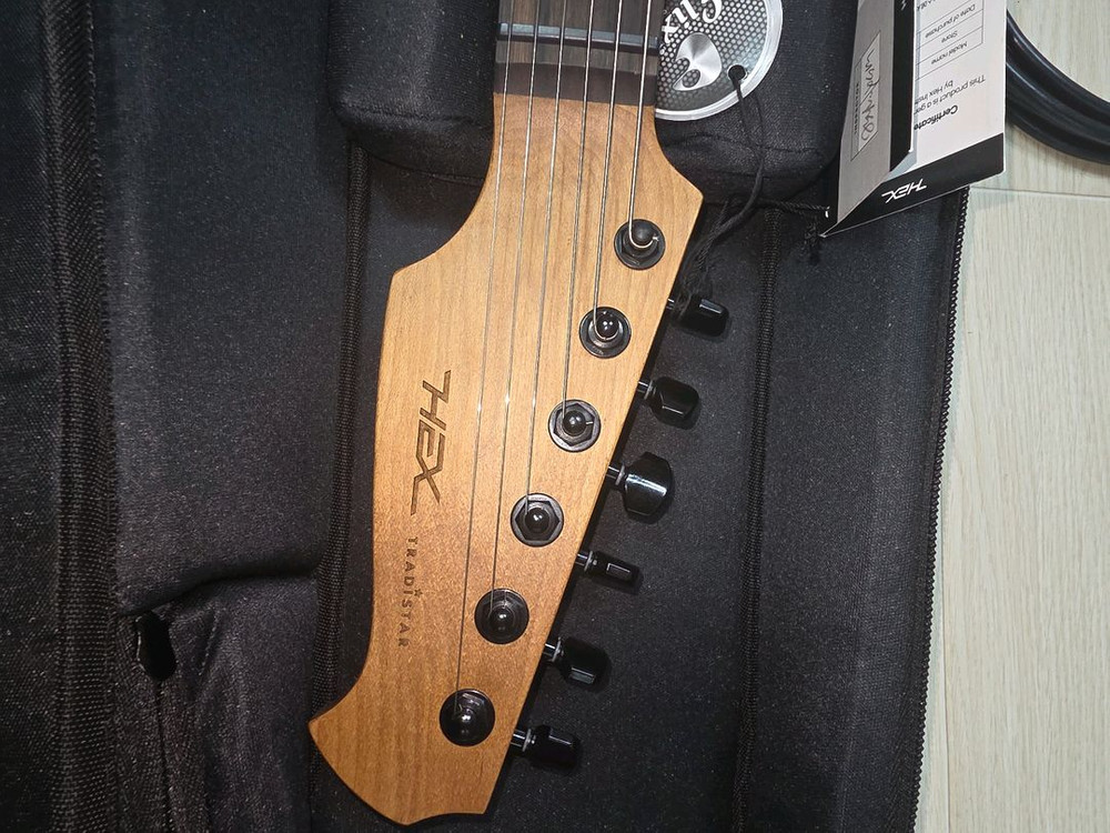 새제품)헥스 E500 TRD 아이보리 일렉 기타 팝니다 이미지