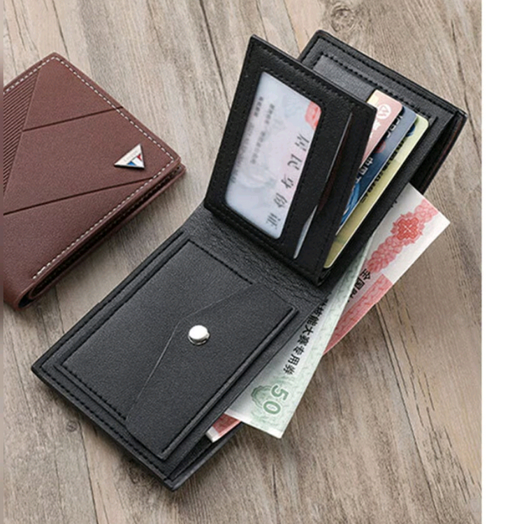 P5 A급 남성 깔끔한 디자인의 블랙 반지갑 판매해요 이미지