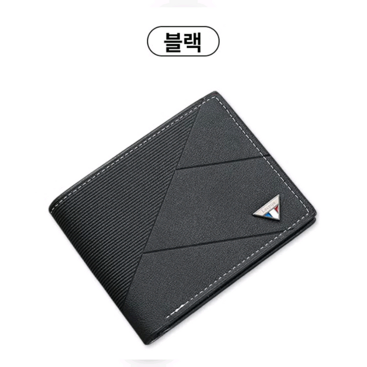 P5 A급 남성 깔끔한 디자인의 블랙 반지갑 판매해요 이미지