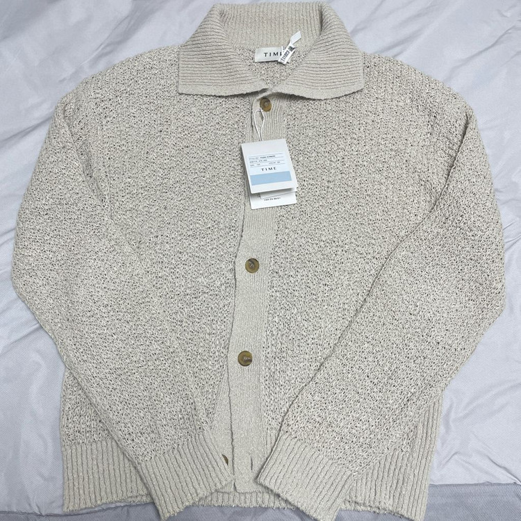 타임옴므 크로쉐 니트 가디건(23SS) 이미지