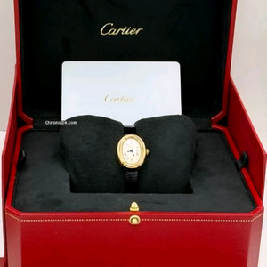 (까르띠에정품)까르띠에 베누아 미니 애나멜 가죽시계 풀구성 이미지