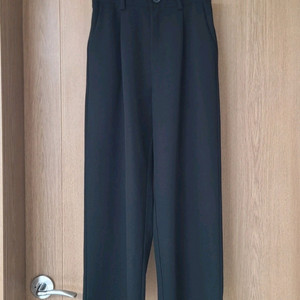 블랙 와이드 핀턱 슬랙스 여성 바지 27~28인치 이미지