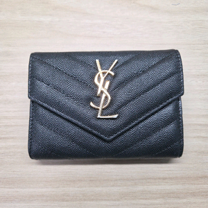 생로랑 금장 마틀라세 지갑 이미지