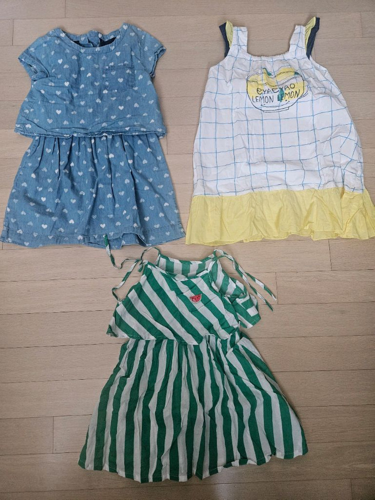 유아옷 여아옷 여아 여름 원피스 100-110 11벌 일괄 이미지