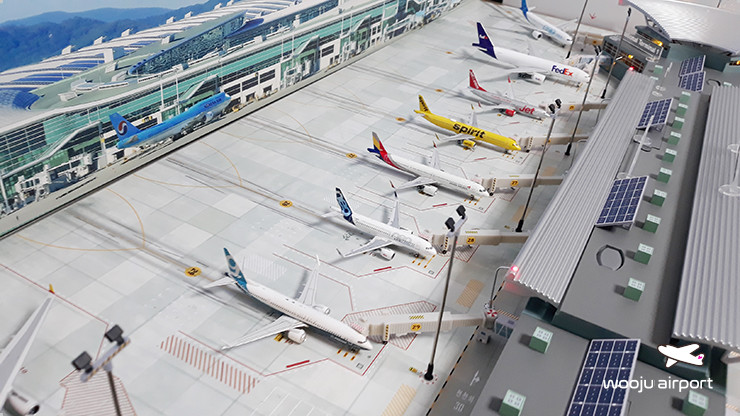 1:400스케일 제미니젯 공항터미널 호환용 공항디오라마 (정면/바닥면) 이미지