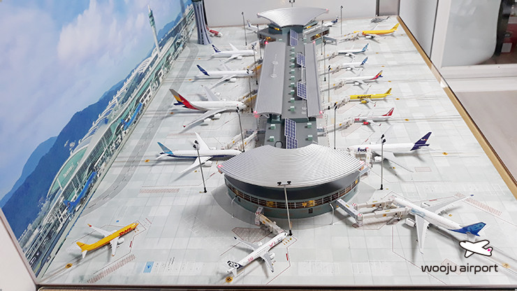 1:400스케일 제미니젯 공항터미널 호환용 공항디오라마 (정면/바닥면) 이미지