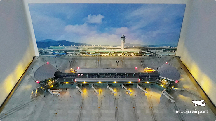 1:400스케일 제미니젯 공항터미널 호환용 공항디오라마 (정면/바닥면) 이미지