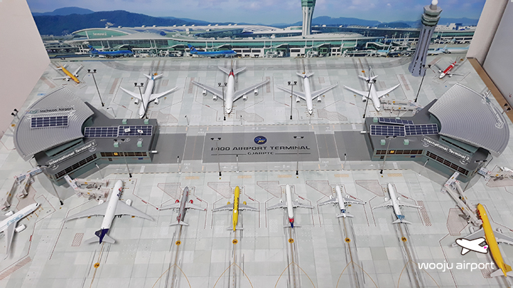 1:400스케일 제미니젯 공항터미널 호환용 공항디오라마 (정면/바닥면) 이미지