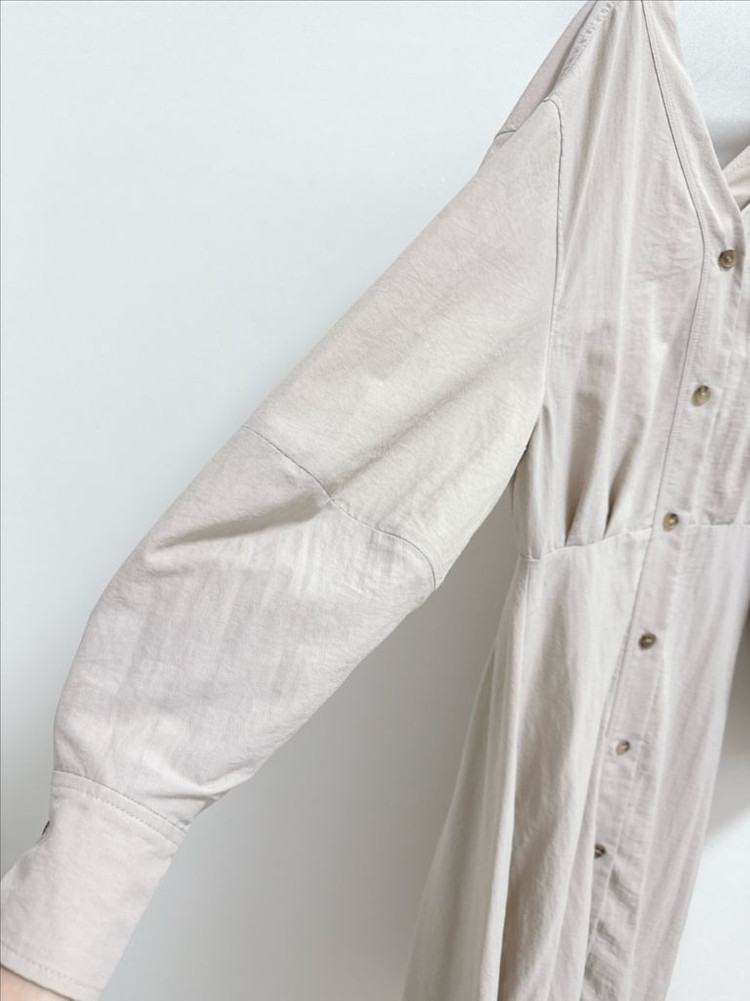 모한 양 브이 바스락 원피스 이미지