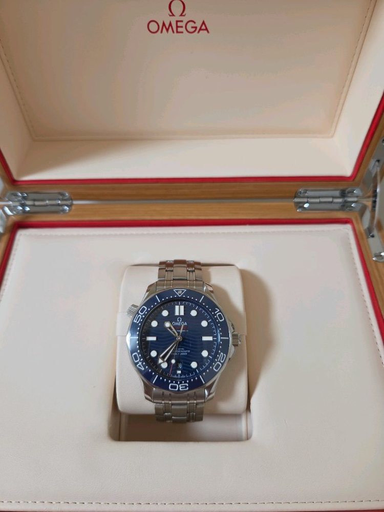 오메가 씨마스터 다이버 300M 42mm 스틸 블루 다이얼 2019.10 해외 풀셋 이미지